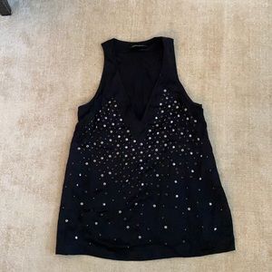 Silk top with embellishments